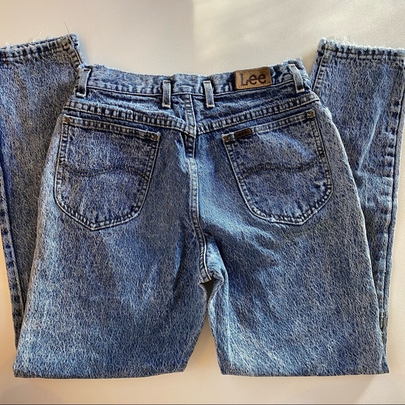 Vintage Lee Acid Wash High Rise Denim Jeans - Picture 2 of 7